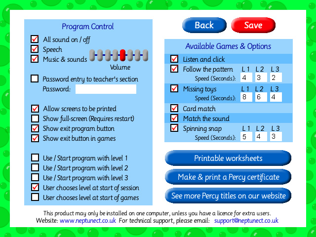 Percy's Skills Builder